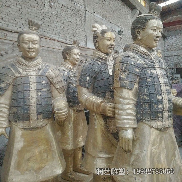 商场兵马俑人物铜雕 商场兵马俑人物铜雕