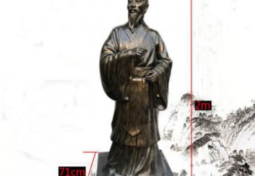 酒店孟子人物铜雕