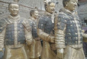 商场兵马俑人物铜雕