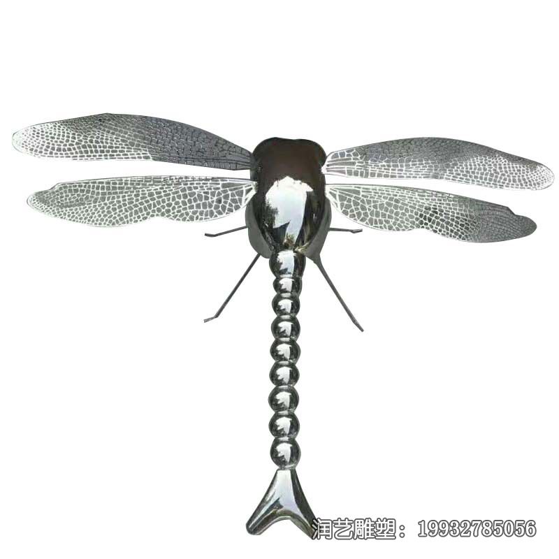 游乐场不锈钢蜻蜓动物雕塑 游乐场不锈钢蜻蜓动物雕塑