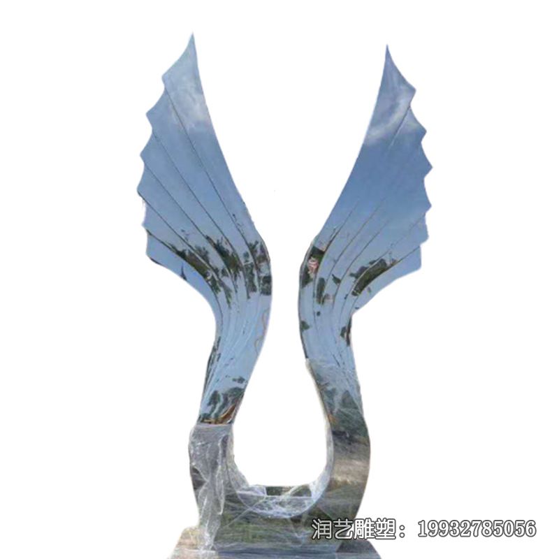城市不锈钢翅膀景观雕塑 城市不锈钢翅膀景观雕塑