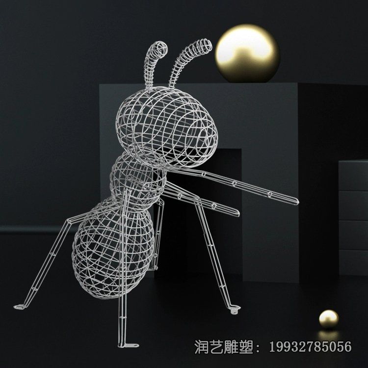 商业街不锈钢蚂蚁动物雕塑 商业街不锈钢蚂蚁动物雕塑