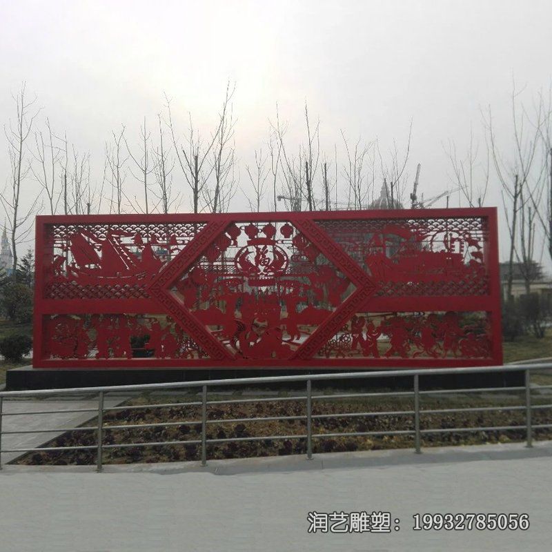 商场不锈钢剪纸景观雕塑 商场不锈钢剪纸景观雕塑