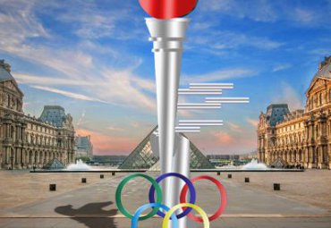 游乐场不锈钢五环景观雕塑