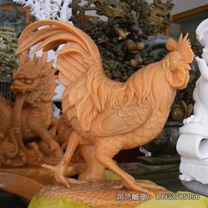 城市鸡动物石雕 城市鸡动物石雕