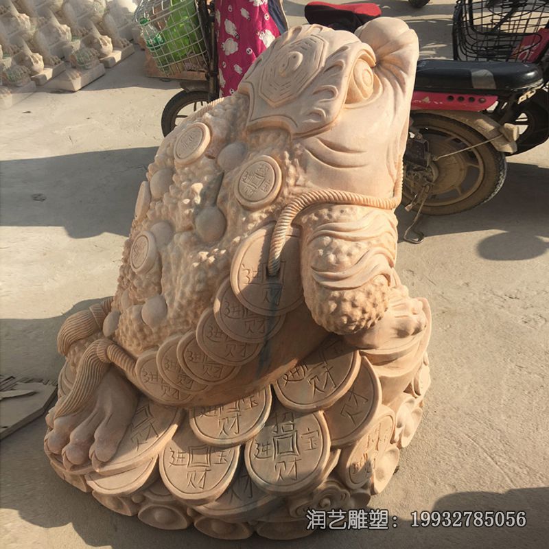 企业金蟾动物石雕 企业金蟾动物石雕