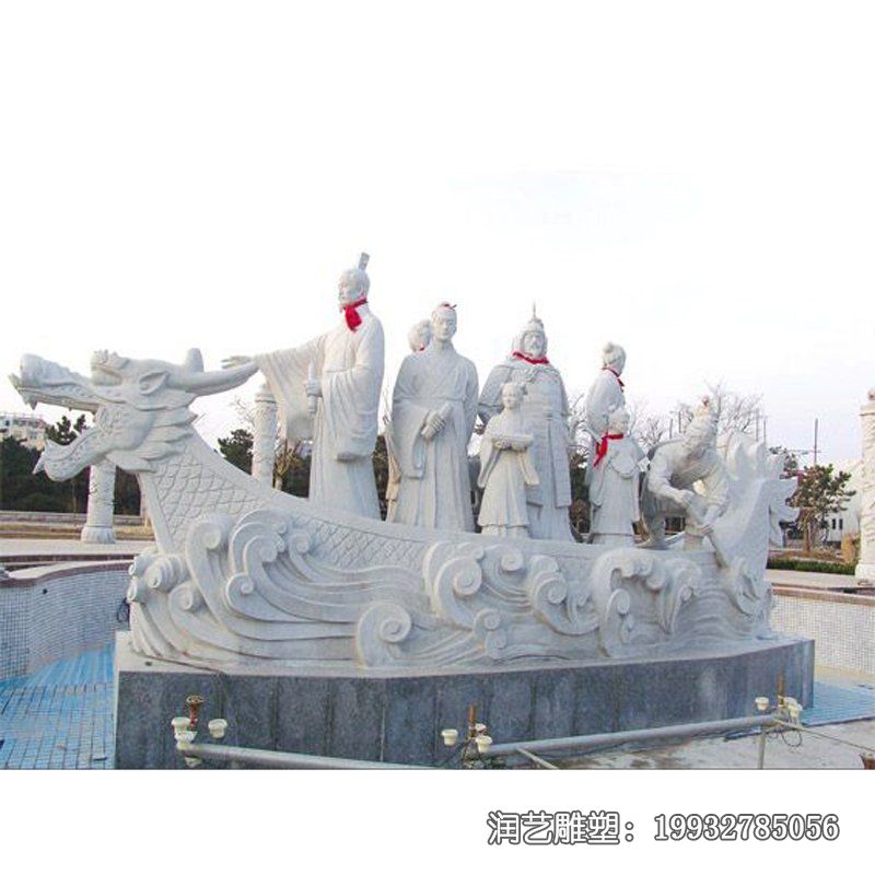 景区八仙过海人物石雕 景区八仙过海人物石雕