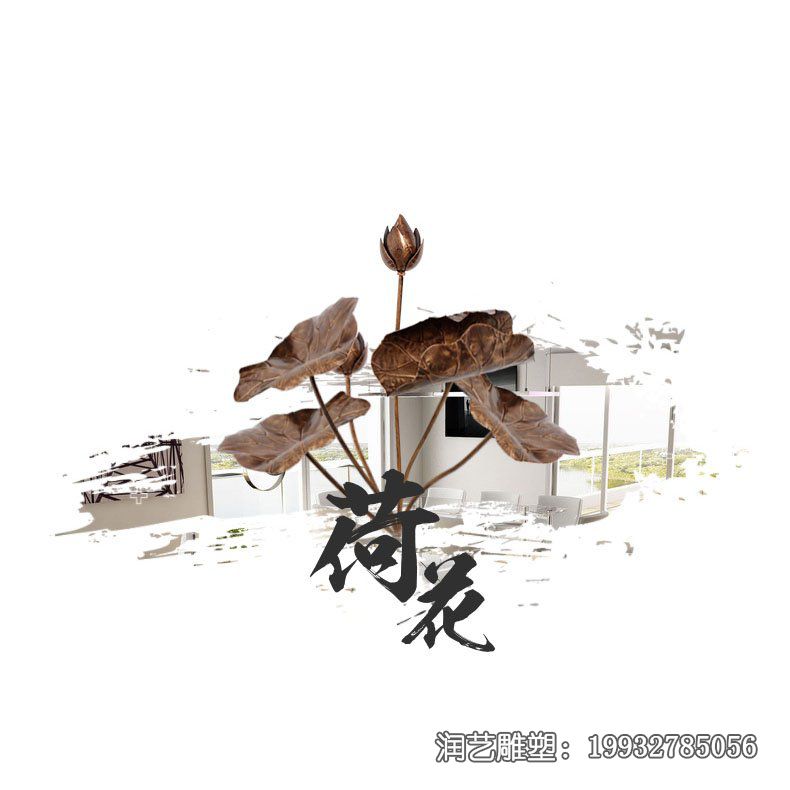 景区荷花景观铜雕 景区荷花景观铜雕