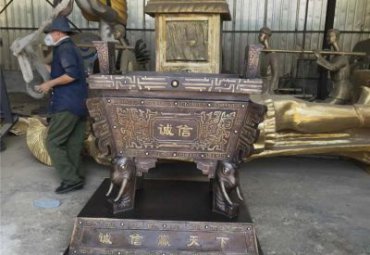 城市鼎景观铜雕