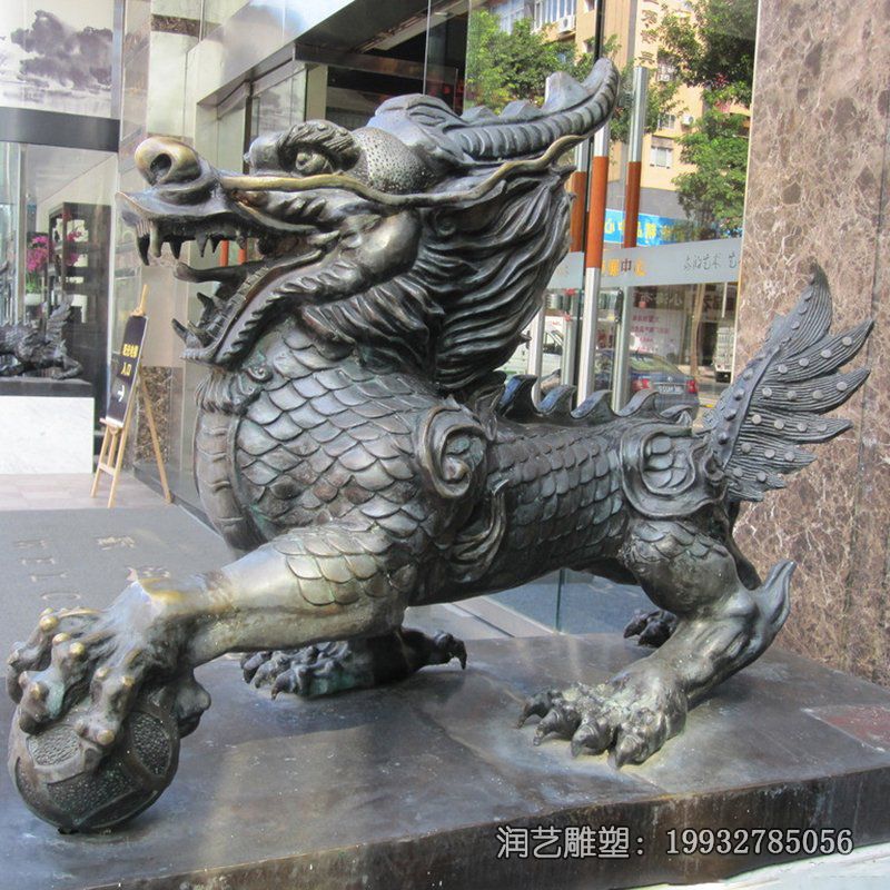 公园麒麟动物铜雕 公园麒麟动物铜雕