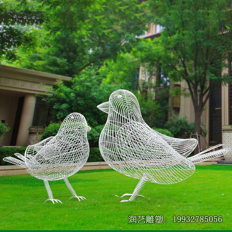 广场不锈钢鸟动物雕塑 广场不锈钢鸟动物雕塑