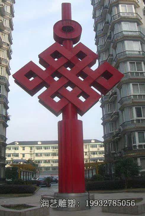 小区不锈钢中国结景观雕塑 小区不锈钢中国结景观雕塑
