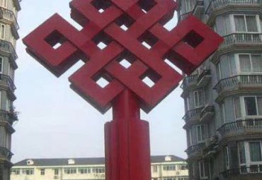 小区不锈钢中国结景观雕塑