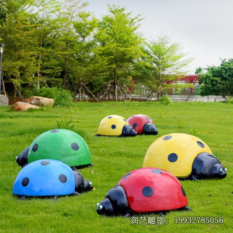 城市玻璃钢瓢虫动物雕塑 城市玻璃钢瓢虫动物雕塑