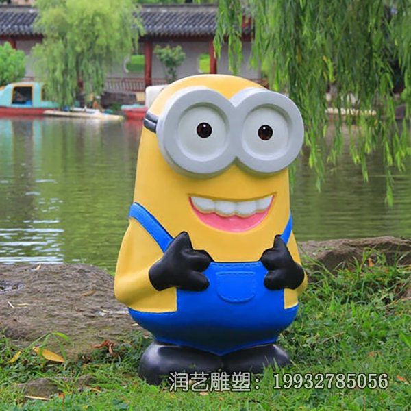 商场玻璃钢小黄人卡通雕塑 商场玻璃钢小黄人卡通雕塑