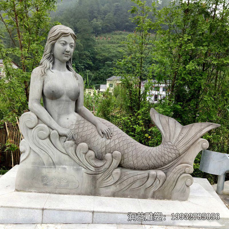 医院美人鱼人物石雕 医院美人鱼人物石雕