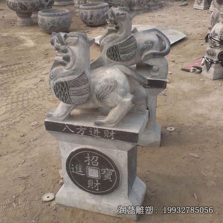 游乐场貔貅动物石雕 游乐场貔貅动物石雕