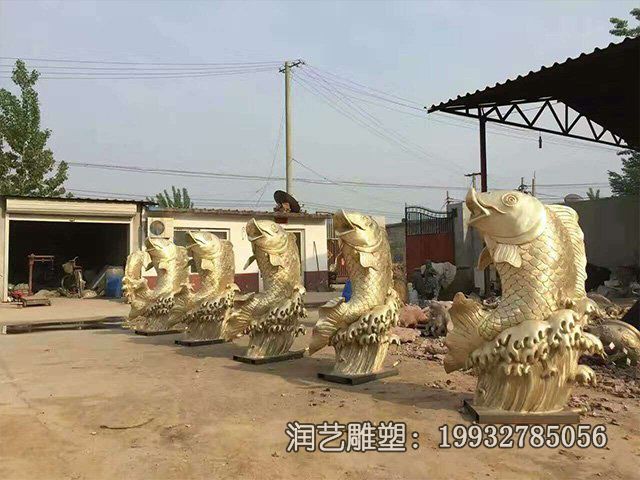广场鱼动物铜雕 广场鱼动物铜雕