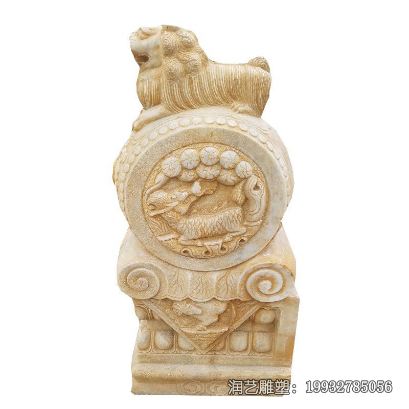 学校景观门墩石雕 学校景观门墩石雕
