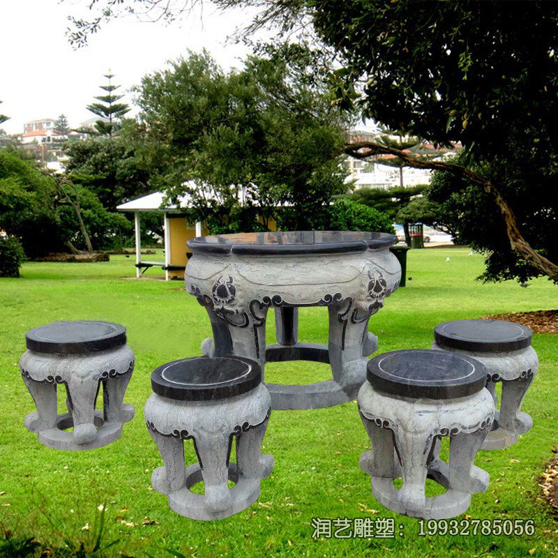 校园景观桌凳石雕 校园景观桌凳石雕