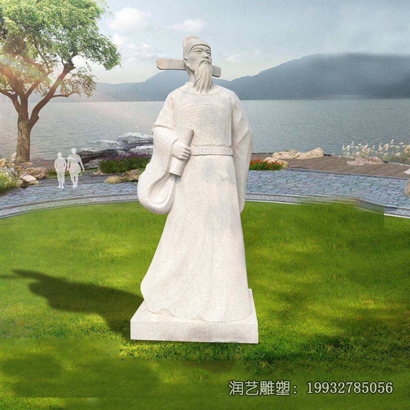 公园李白人物石雕 公园李白人物石雕