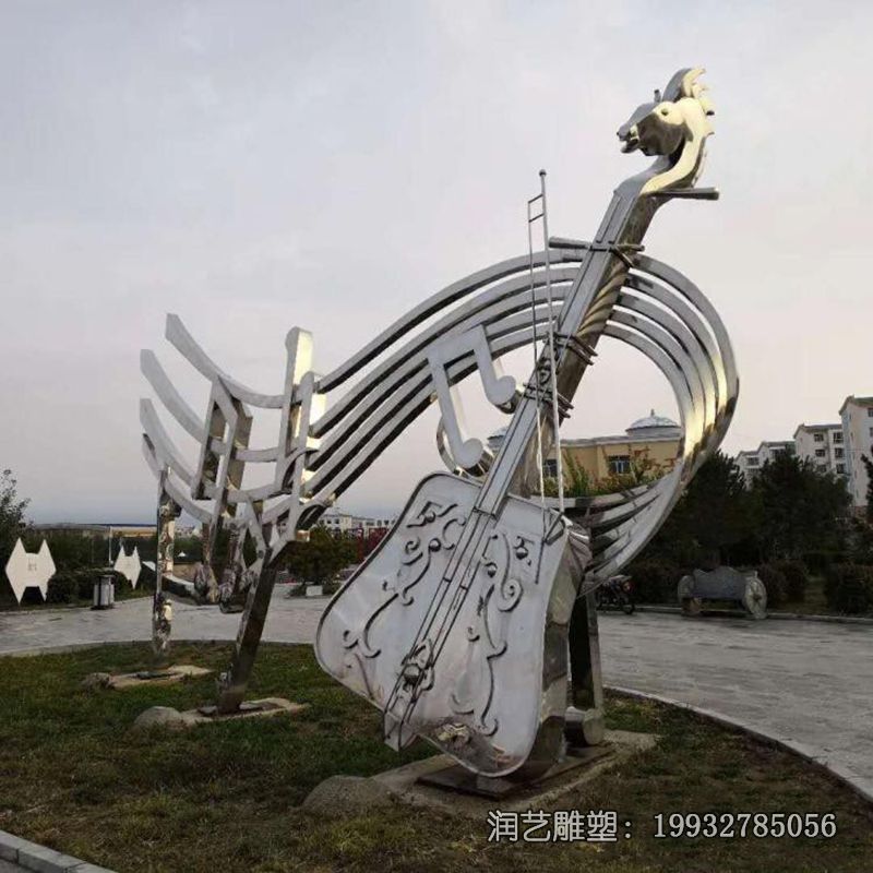 庭院不锈钢音符景观雕塑 庭院不锈钢音符景观雕塑