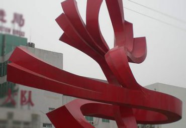 园林不锈钢飘带雕塑