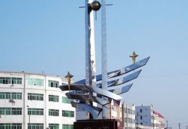 酒店不锈钢崛起雕塑