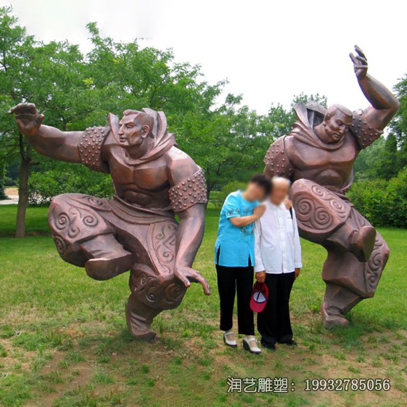 庭院少数民族铜雕人物 庭院少数民族铜雕人物