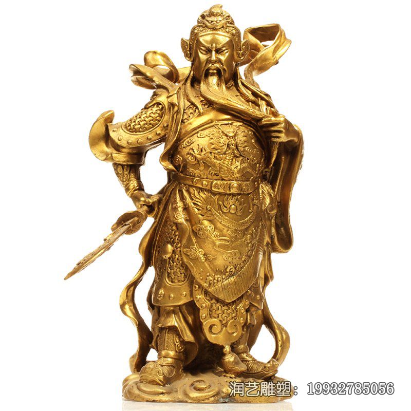 景区人物关公铜雕 景区人物关公铜雕