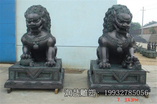 公园动物狮子铜雕 公园动物狮子铜雕