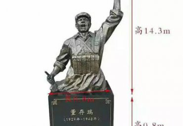 商场董存瑞人物铜雕