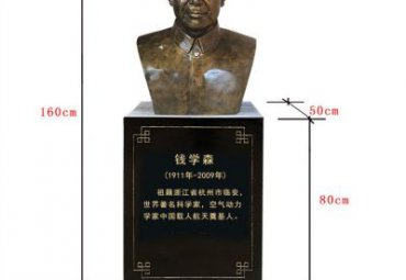 景区钱学森铜雕人物