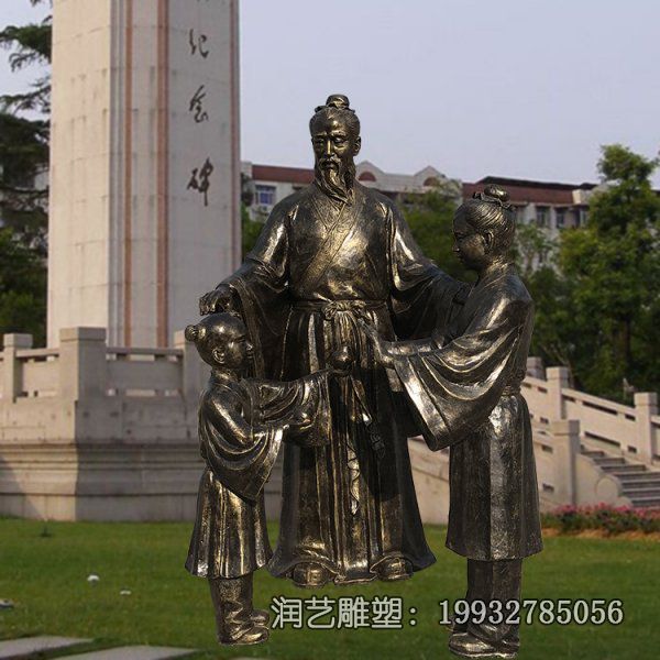 孔融让梨学校人物铜雕 孔融让梨学校人物铜雕