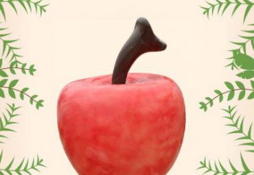 公司玻璃钢苹果雕塑