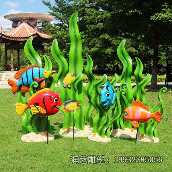 园林玻璃钢海洋生物雕塑 园林玻璃钢海洋生物雕塑