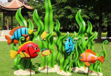 园林玻璃钢海洋生物雕塑