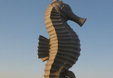 公园动物海马石雕