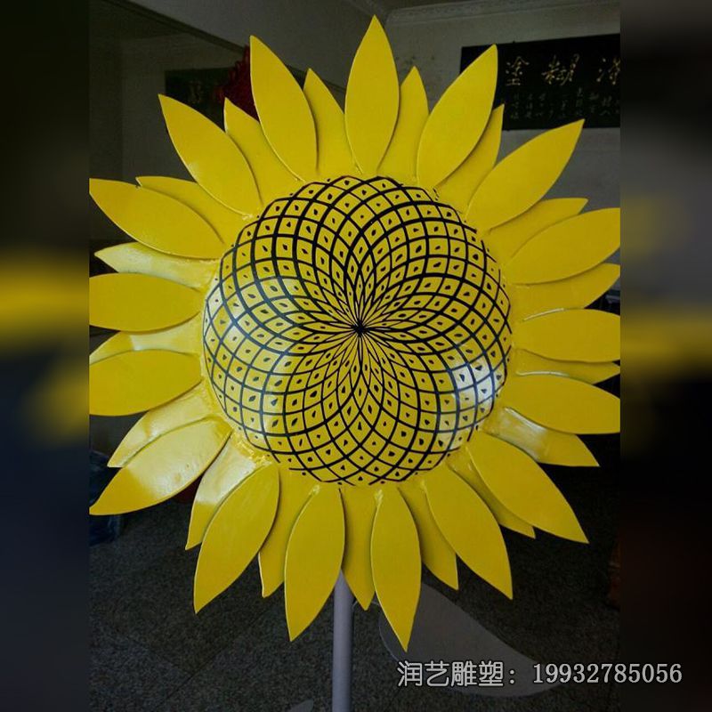庭院不锈钢向日葵雕塑 庭院不锈钢向日葵雕塑