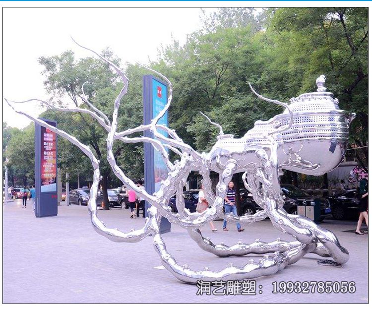 商场不锈钢动物章鱼雕塑 商场不锈钢动物章鱼雕塑