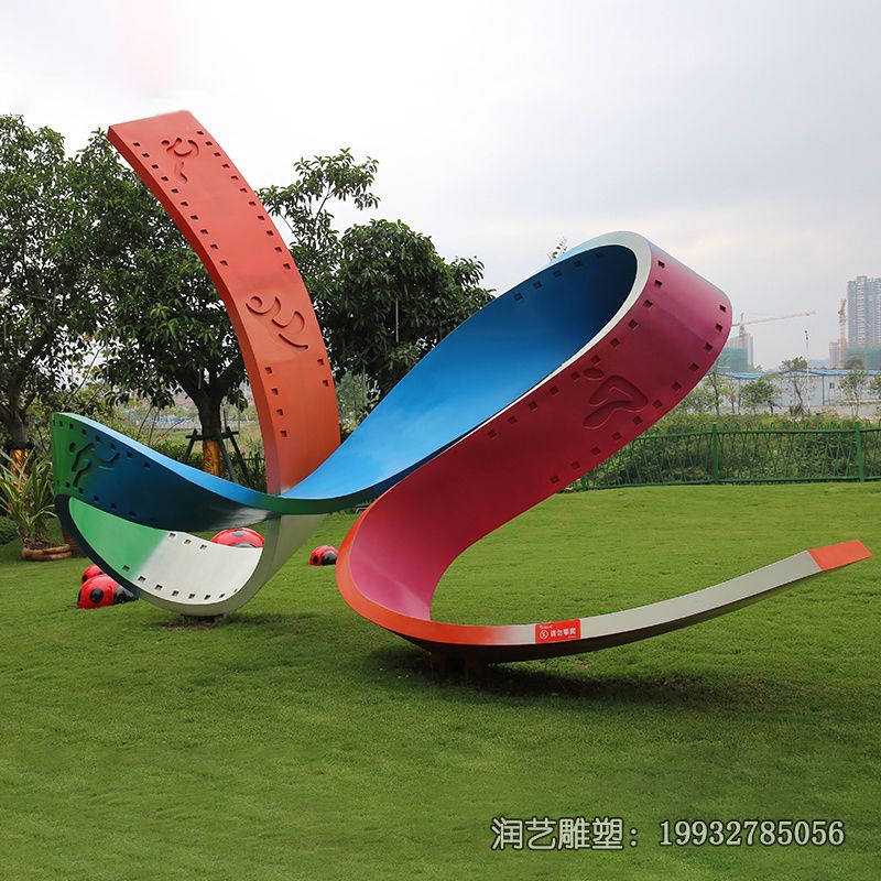 公司不锈钢胶卷雕塑 公司不锈钢胶卷雕塑