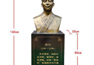公园人物蔡伦铜雕