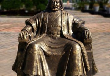 商业街成吉思汗铜雕