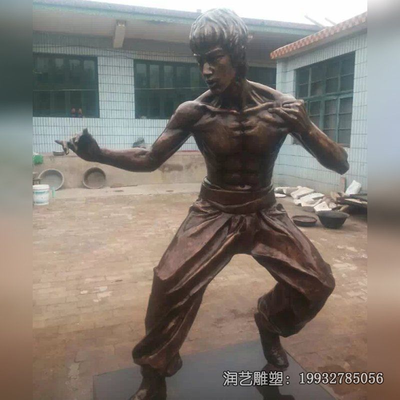 花园李小龙铜雕 花园李小龙铜雕