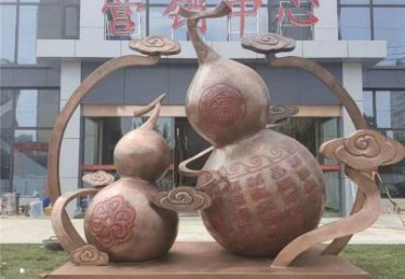 游乐场景观葫芦铜雕