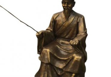 草坪人物姜太公铜雕