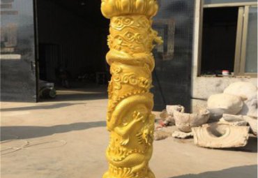 公寓景观龙柱铜雕