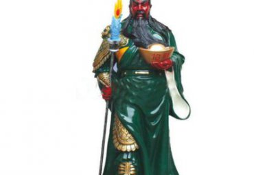 校园玻璃钢关公雕塑