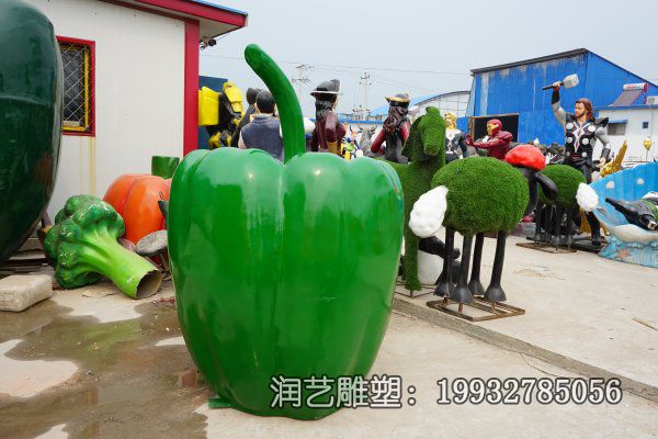 医院玻璃钢青椒雕塑 医院玻璃钢青椒雕塑