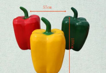 广场玻璃钢彩椒雕塑